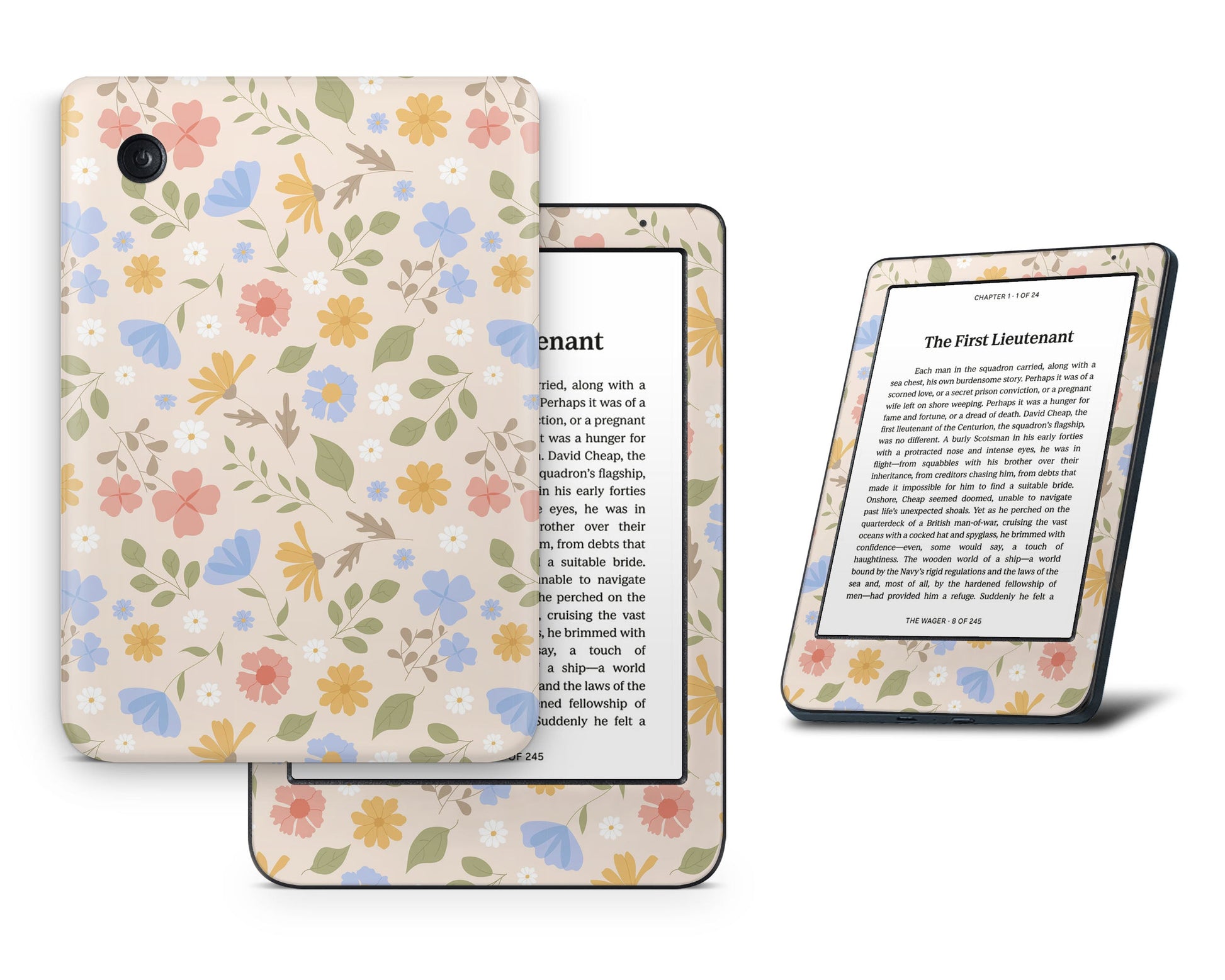 Lux Skins Kobo Pressed Flowers Kobo Clara BW Skins - Art Floral Skin