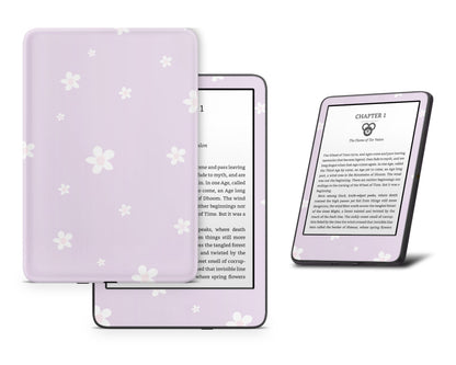 Lux Skins Kindle Purple Daisy Kindle Gen 11 Skins - Art Floral Skin