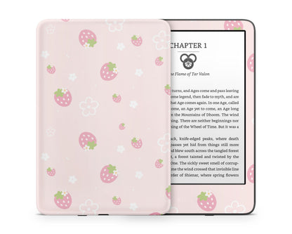 Lux Skins Kindle Sweet Strawberry Pink Kindle Gen 11 Skins - Pattern Fruits Skin