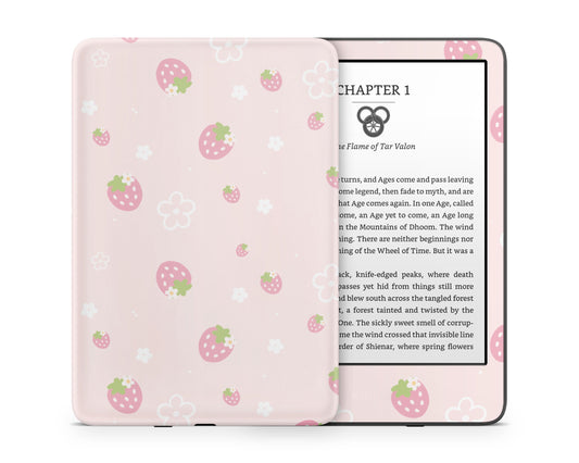 Lux Skins Kindle Sweet Strawberry Pink Kindle Gen 11 Skins - Pattern Fruits Skin