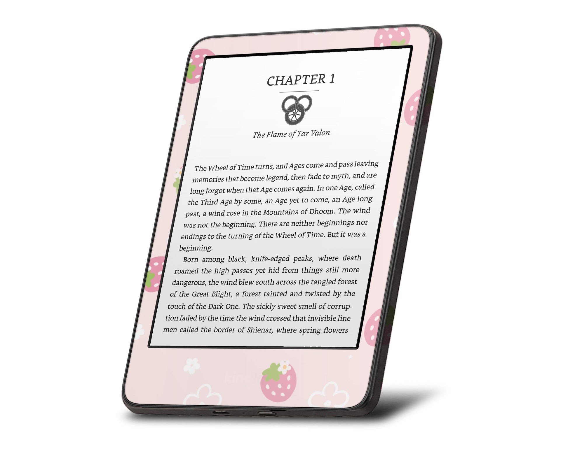 Lux Skins Kindle Sweet Strawberry Pink Kindle Gen 10 Skins - Pattern Fruits Skin