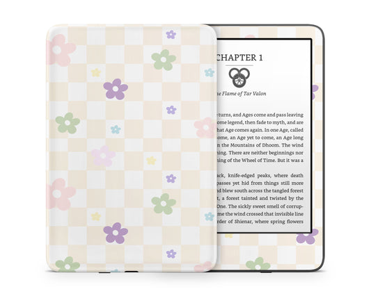 Lux Skins Kindle Pastel Yellow Retro Danish Pastel Flower Kindle Gen 11 Skins - Art Floral Skin