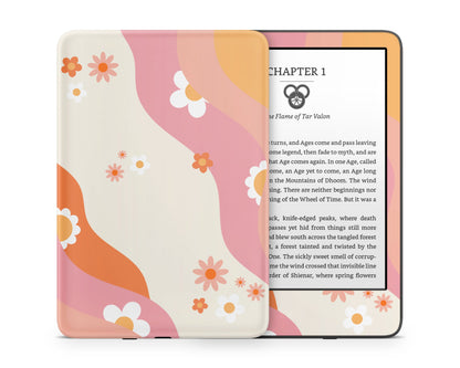 Lux Skins Kindle Abstract Boho Hippie Floral Kindle Gen 11 Skins - Art Floral Skin