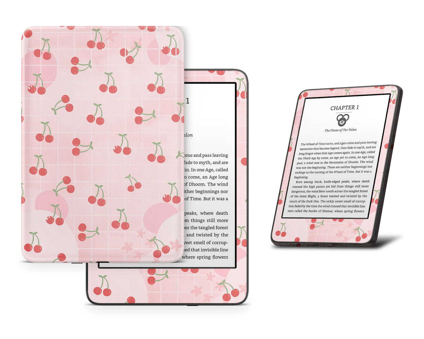 Lux Skins Kindle Cute Cherry Pattern Kindle Gen 11 Skins - Pattern Fruits Skin