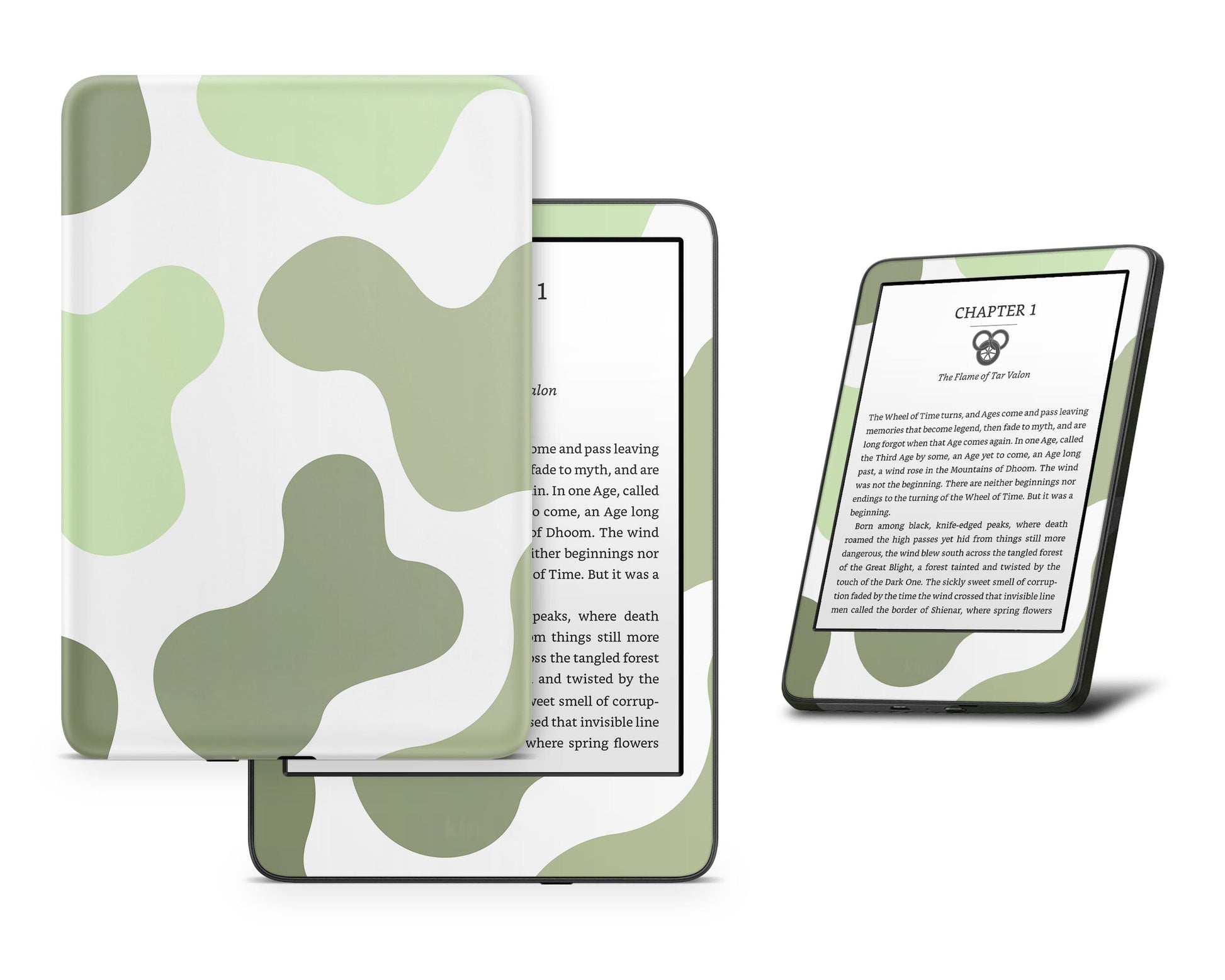 Lux Skins Kindle Gradient Sage Cow Kindle Gen 11 Skins - Art Animals Skin