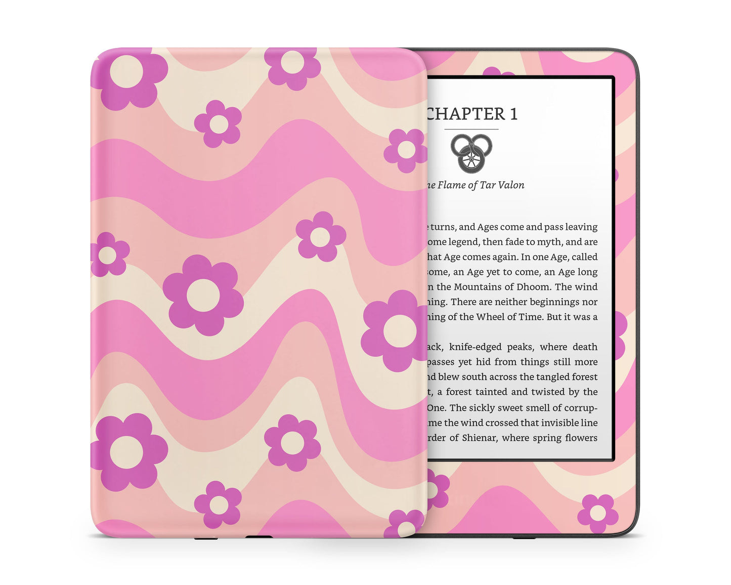 Lux Skins Kindle Vintage Floral Pink Kindle Gen 11 Skins - Art Floral Skin