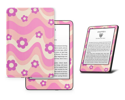 Lux Skins Kindle Vintage Floral Pink Kindle Gen 11 Skins - Art Floral Skin