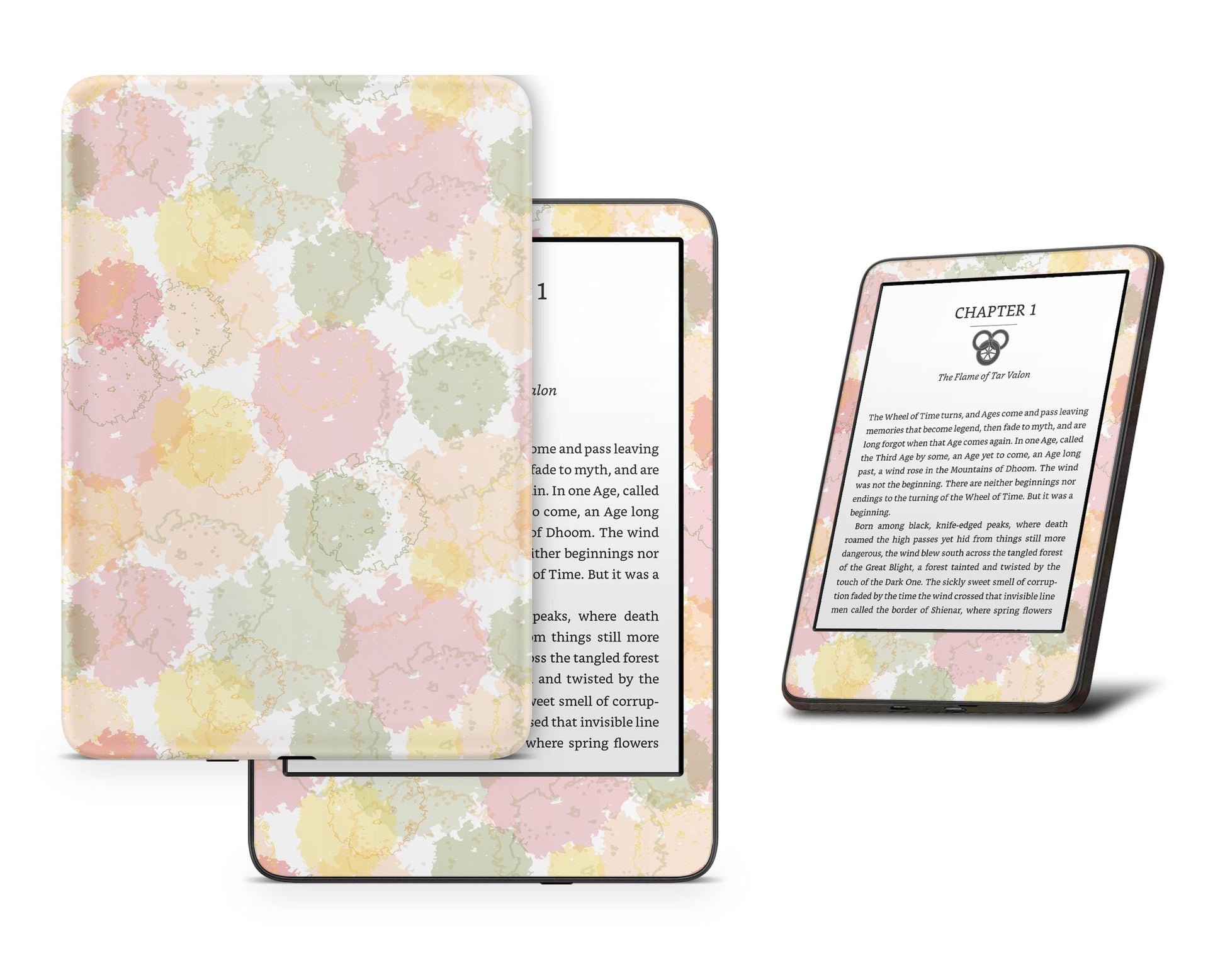 Lux Skins Kindle Parisian Rainbow Splatter Kindle Gen 11 Skins - Art Floral Skin