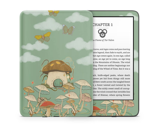 Lux Skins Kindle Sage Cottagecore Mushroom House Kindle Gen 11 Skins - Art Animals Skin