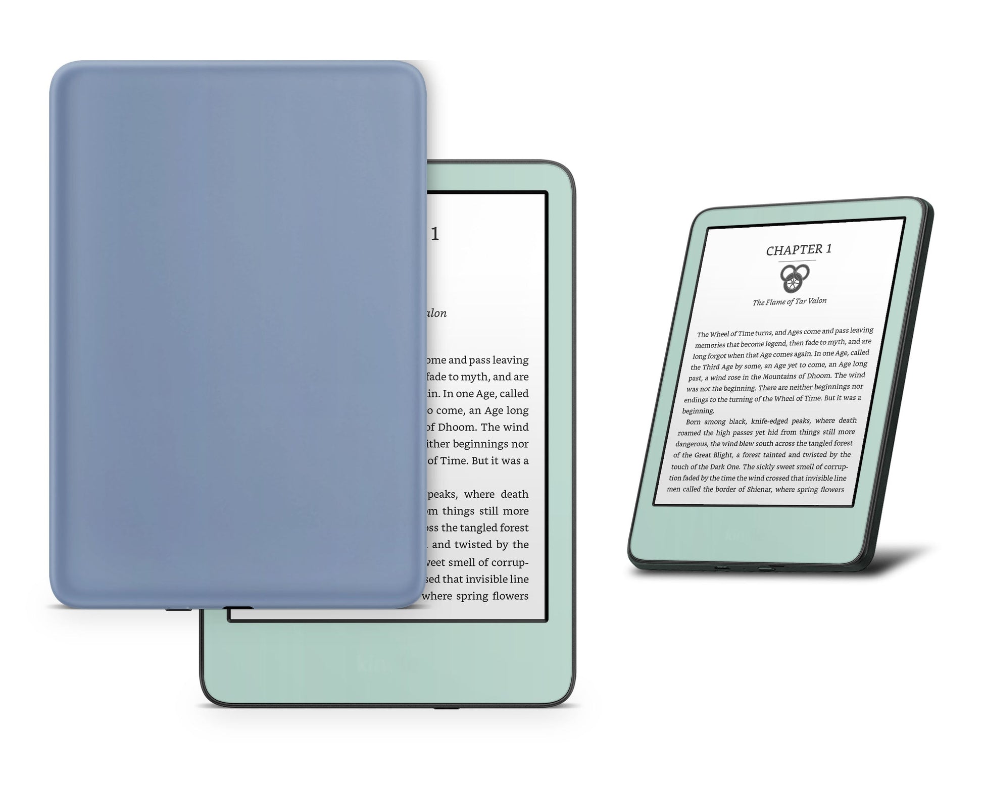 Lux Skins Kindle Blue Mint Color Blocking Kindle Gen 11 Skins - Solid Colours Colour Blocking Skin