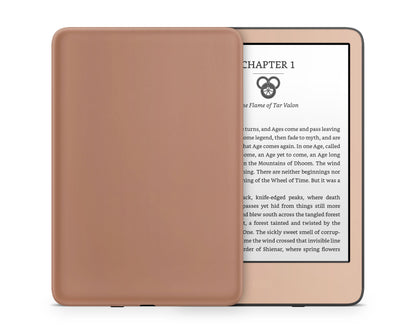 Lux Skins Kindle Caramel Mocha Kindle Gen 11 Skins - Solid Colours Colour Blocking Skin