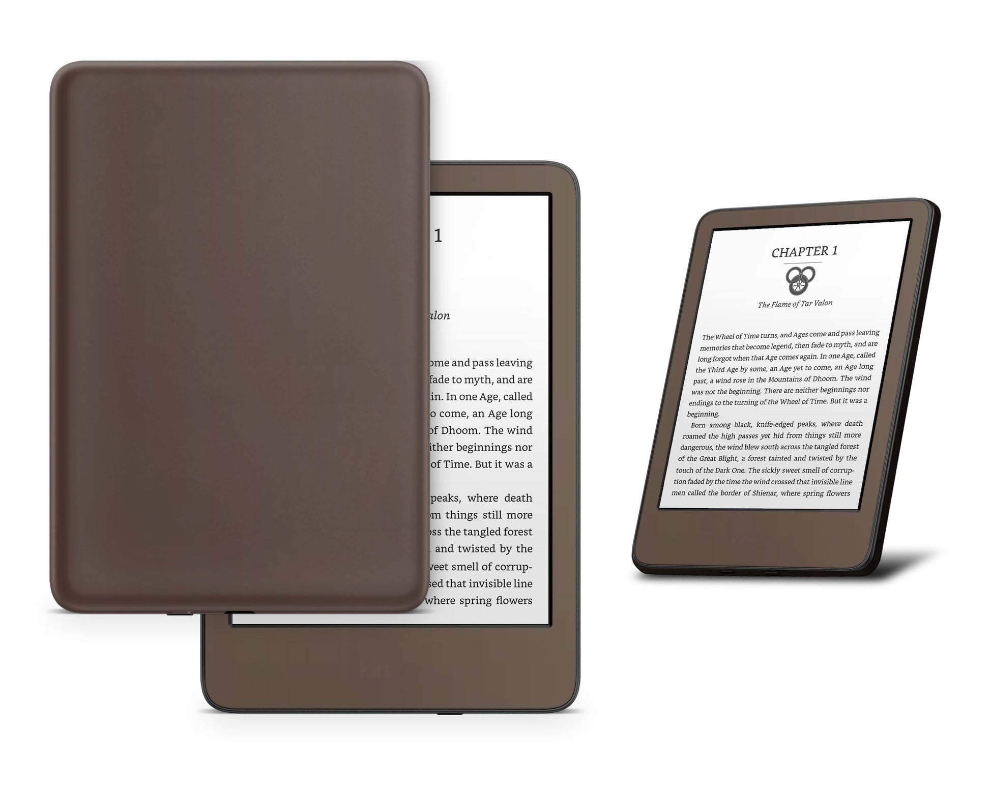 Lux Skins Kindle Dark Chocolate Color Blocking Kindle Gen 11 Skins - Solid Colours Colour Blocking Skin