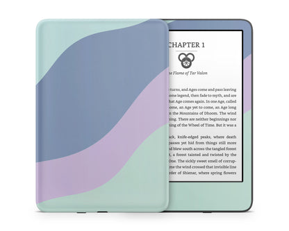 Lux Skins Kindle Blue Mint Color Blocking Abstract Kindle Gen 11 Skins - Solid Colours Colour Blocking Skin