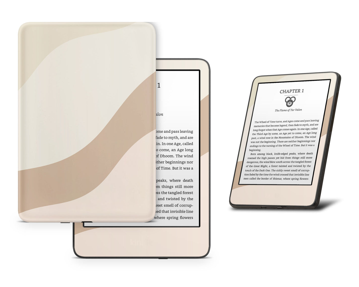 Lux Skins Kindle Creme Caramel Abstract Kindle Gen 11 Skins - Solid Colours Colour Blocking Skin