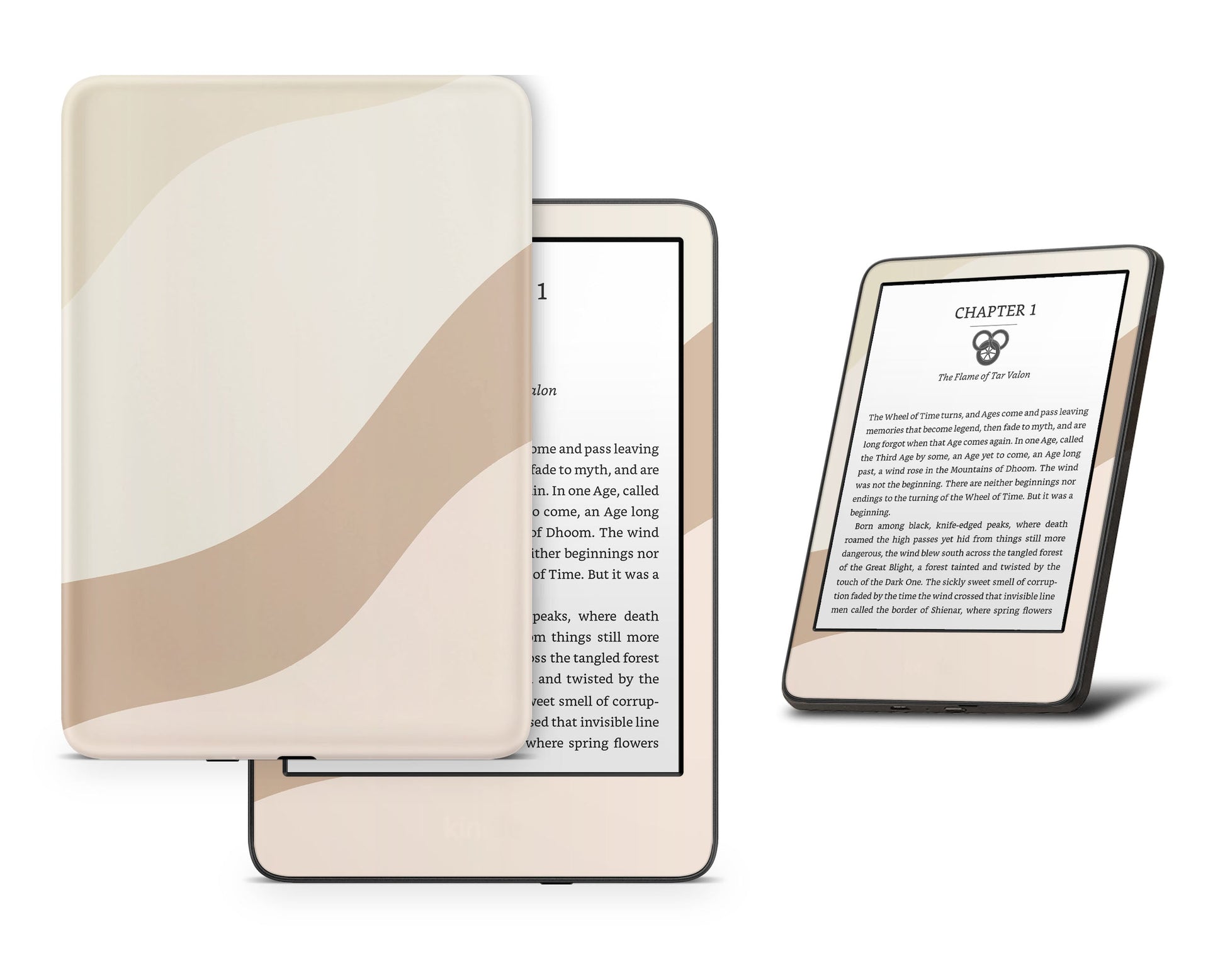 Lux Skins Kindle Creme Caramel Abstract Kindle Gen 11 Skins - Solid Colours Colour Blocking Skin