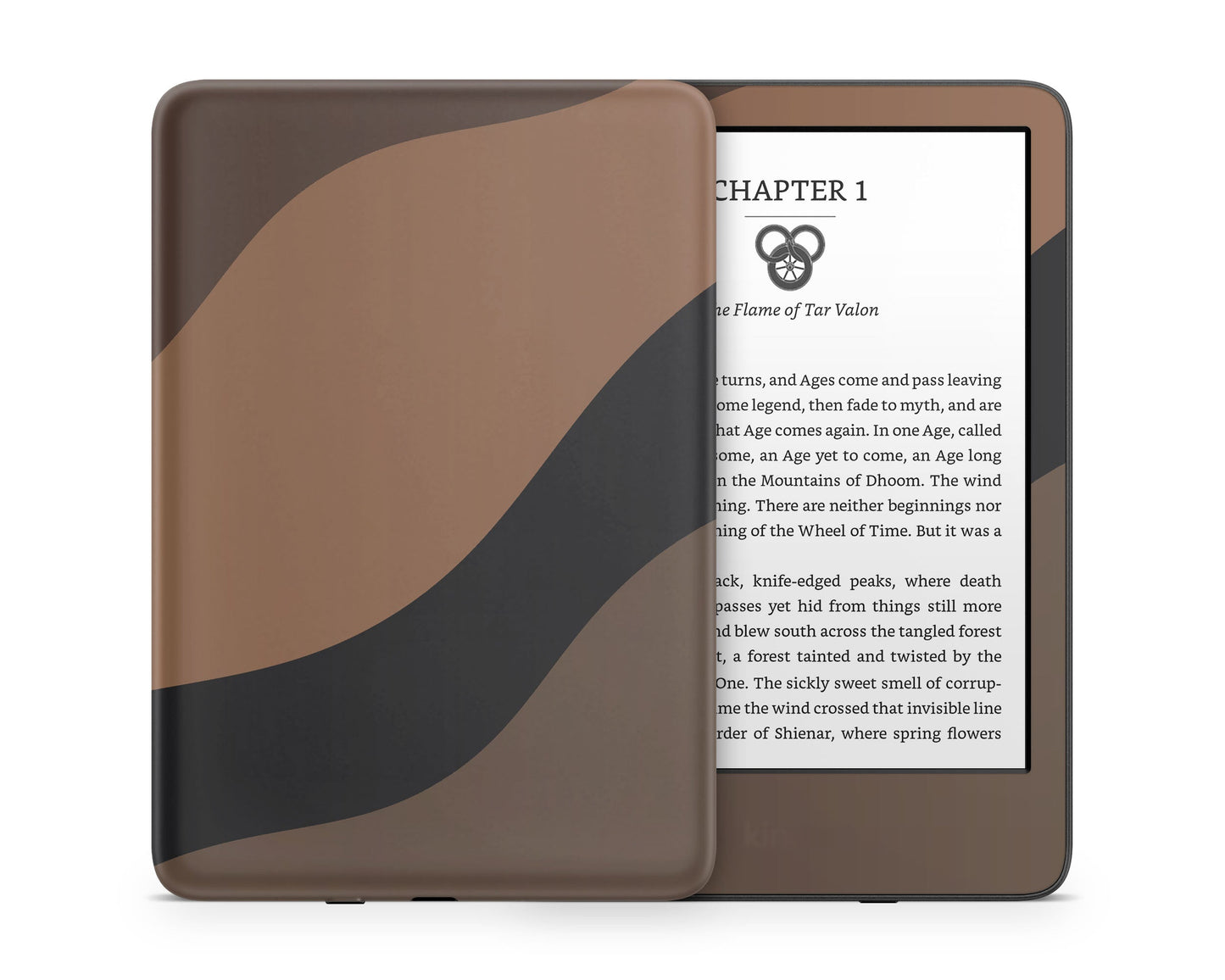 Lux Skins Kindle Dark Chocolate Color Blocking Abstract Kindle Gen 11 Skins - Solid Colours Colour Blocking Skin