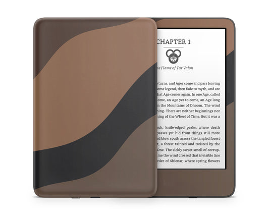 Lux Skins Kindle Dark Chocolate Color Blocking Abstract Kindle Gen 11 Skins - Solid Colours Colour Blocking Skin