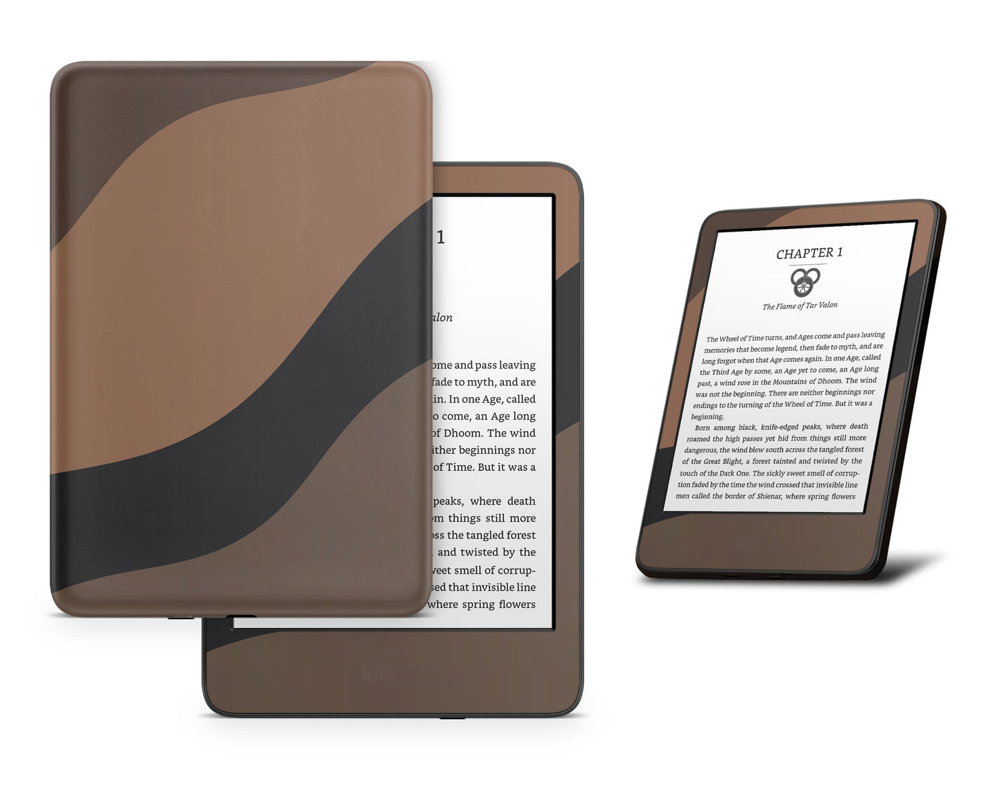 Lux Skins Kindle Dark Chocolate Color Blocking Abstract Kindle Gen 11 Skins - Solid Colours Colour Blocking Skin