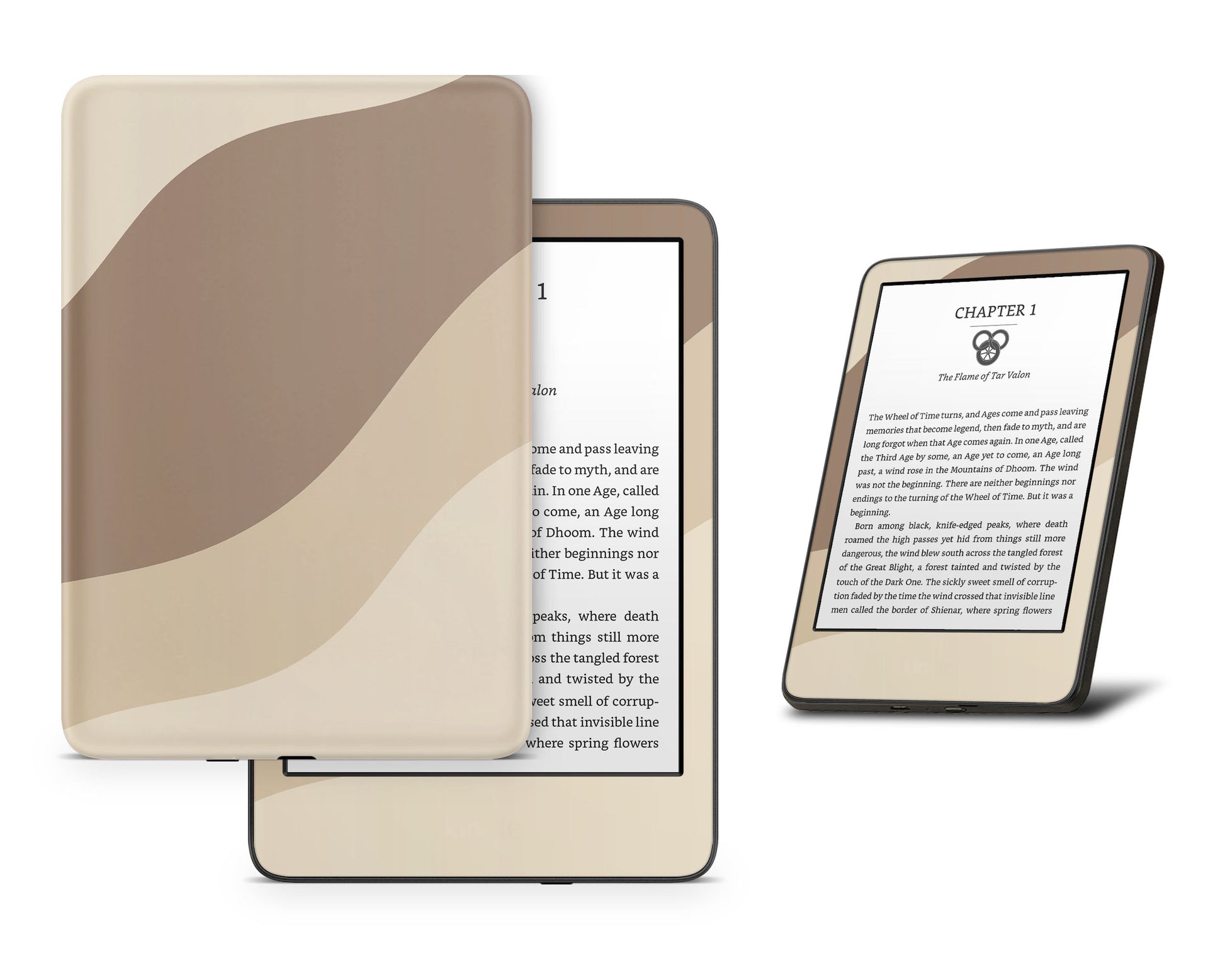 Lux Skins Kindle Iced Latte Abstract Kindle Gen 11 Skins - Solid Colours Colour Blocking Skin