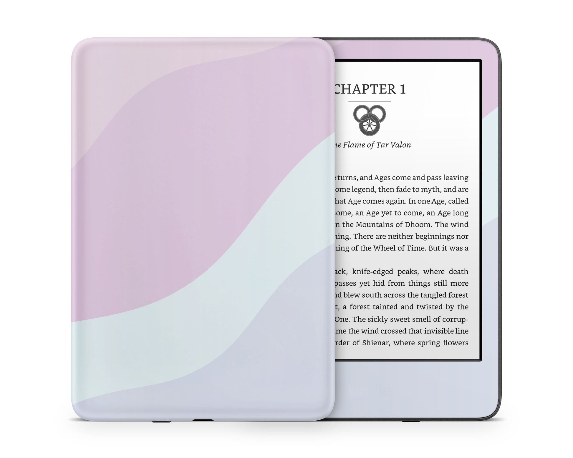 Lux Skins Kindle Pastel Cotton Candy Abstract Kindle Gen 11 Skins - Solid Colours Colour Blocking Skin