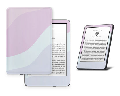 Lux Skins Kindle Pastel Cotton Candy Abstract Kindle Gen 11 Skins - Solid Colours Colour Blocking Skin