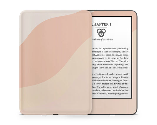 Lux Skins Kindle Peach Souffle Abstract Kindle Gen 11 Skins - Solid Colours Colour Blocking Skin