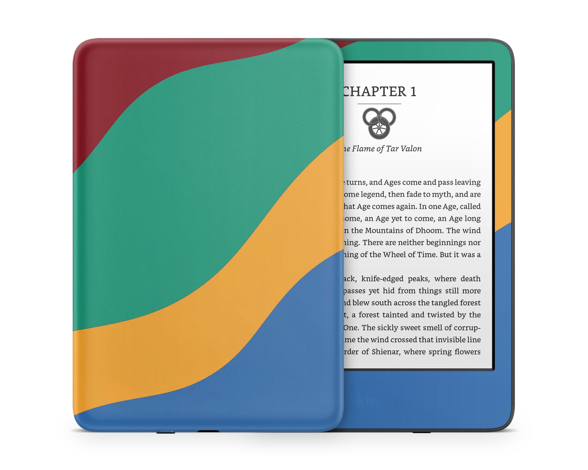 Lux Skins Kindle Retro Fearless Color Blocking Abstract Kindle Gen 11 Skins - Solid Colours Colour Blocking Skin