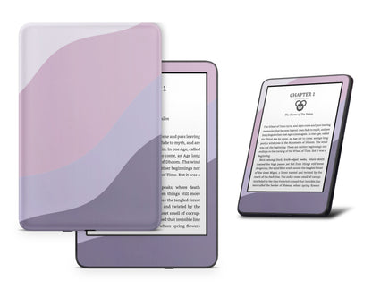 Lux Skins Kindle Wisteria Dream Purple Colorwave Abstract Kindle Gen 11 Skins - Solid Colours Colour Blocking Skin