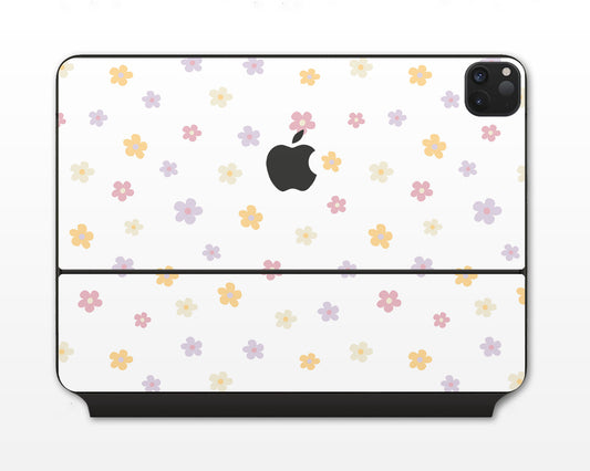 Retro Daisy Flower Magic Keyboard Skin