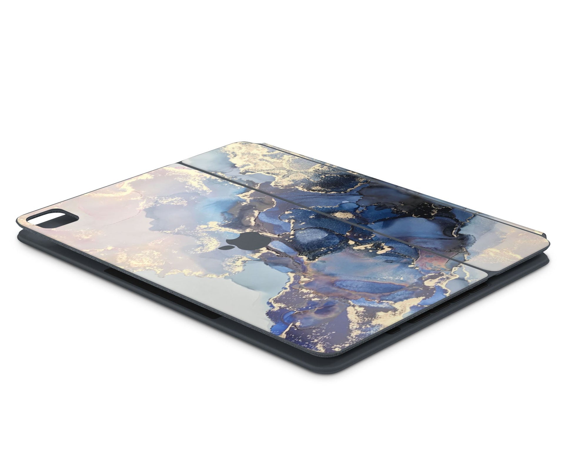 Lux Skins Magic Keyboard Ethereal Blue Gold Marble iPad Pro 11" (Gen 1-4) Skins - Pattern Marble Skin