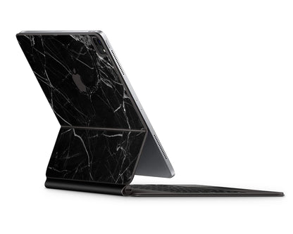 Lux Skins Magic Keyboard Black Marble iPad Pro 11" (M4) Skins - Pattern Marble Skin