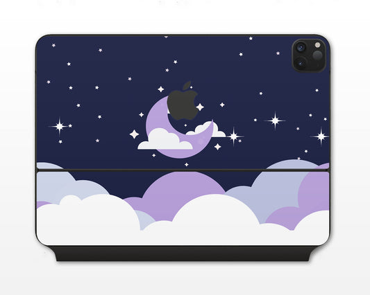 Lux Skins Magic Keyboard Dark Dreamy Night Clouds Purple iPad Pro 13" (M4) Skins - Art Clouds Skin