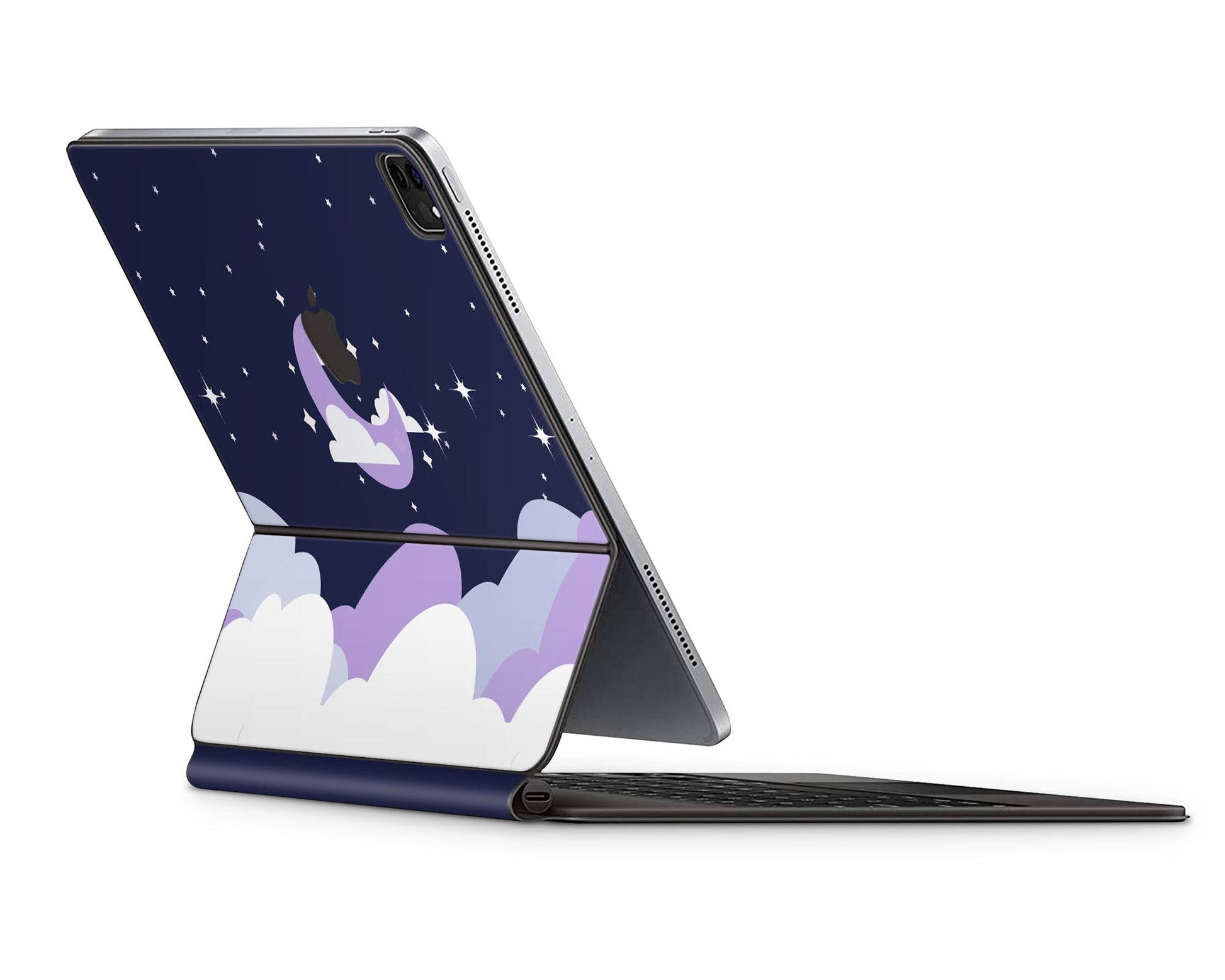 Lux Skins Magic Keyboard Dark Dreamy Night Clouds Purple iPad Pro 11" (M4) Skins - Art Clouds Skin