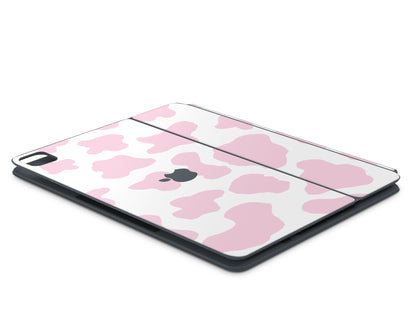 Lux Skins Magic Keyboard Strawberry Milk Cow Print iPad Pro 11" (Gen 1-4) Skins - Art Animals Skin