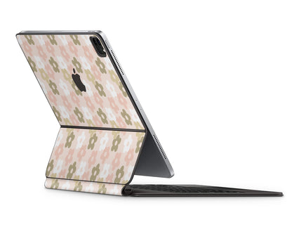 Lux Skins Magic Keyboard Retro Parisian Pink Floral iPad Pro 11" (M4) Skins - Art FLoral Skin