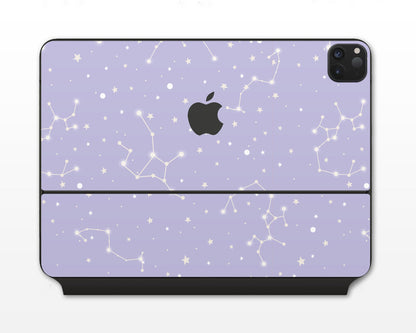 Lux Skins Magic Keyboard Constellation Stargazing Purple iPad Pro 13" (M4) Skins - Pattern Galaxy Skin