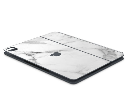 Lux Skins Magic Keyboard White Marble iPad Pro 11" (Gen 1-4) Skins - Pattern Marble Skin