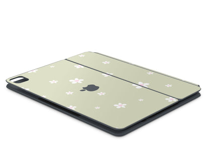 Lux Skins Magic Keyboard Matcha Daisy iPad Pro 11" (Gen 1-4) Skins - Art Floral Skin