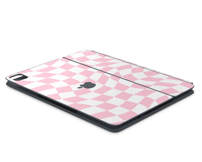 Lux Skins Magic Keyboard Pink Checkered Pattern iPad Pro 11" (Gen 1-4) Skins - Art Artwork Skin