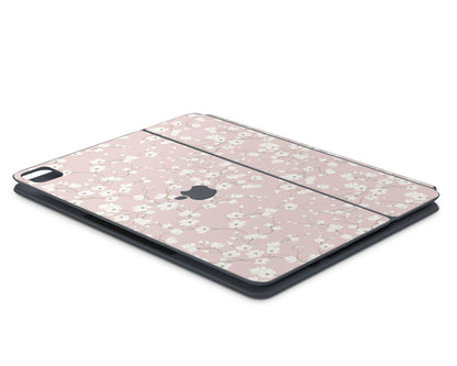 Lux Skins Magic Keyboard Pale Pink Blossom iPad Pro 11" (Gen 1-4) Skins - Art Floral Skin