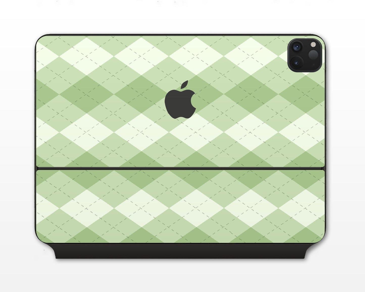 Lux Skins Magic Keyboard Matcha Argyle iPad Pro 13" (M4) Skins - Art Artwork Skin