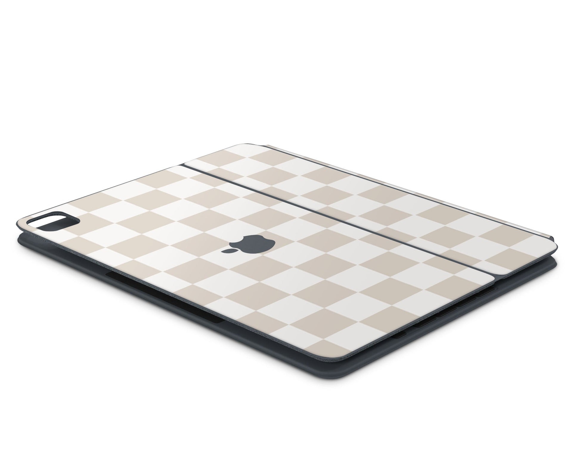 Lux Skins Magic Keyboard Almond Checkered iPad Pro 11" (Gen 1-4) Skins - Pattern Artwork Skin