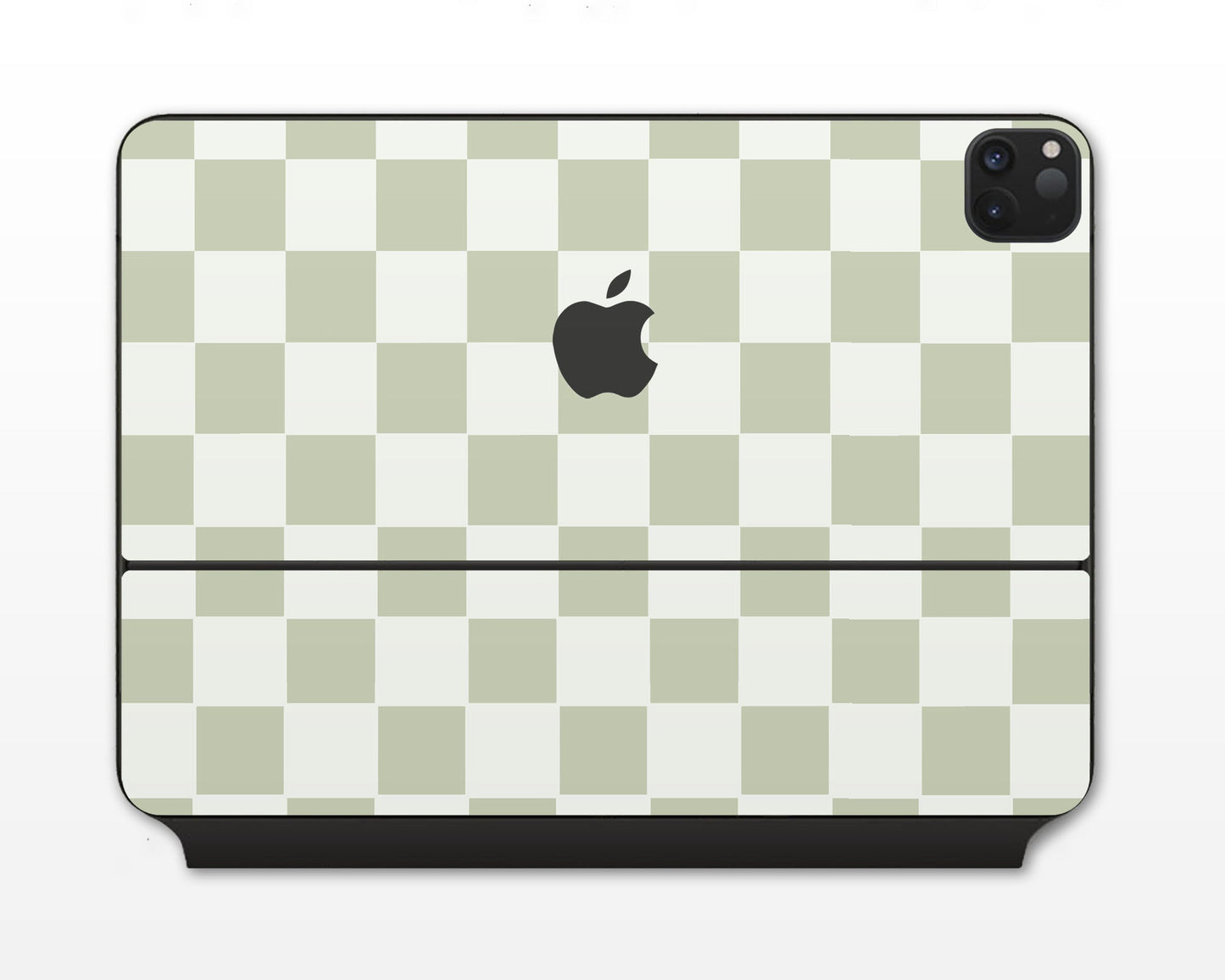 Lux Skins Magic Keyboard Matcha Checkered iPad Pro 13" (M4) Skins - Pattern Artwork Skin