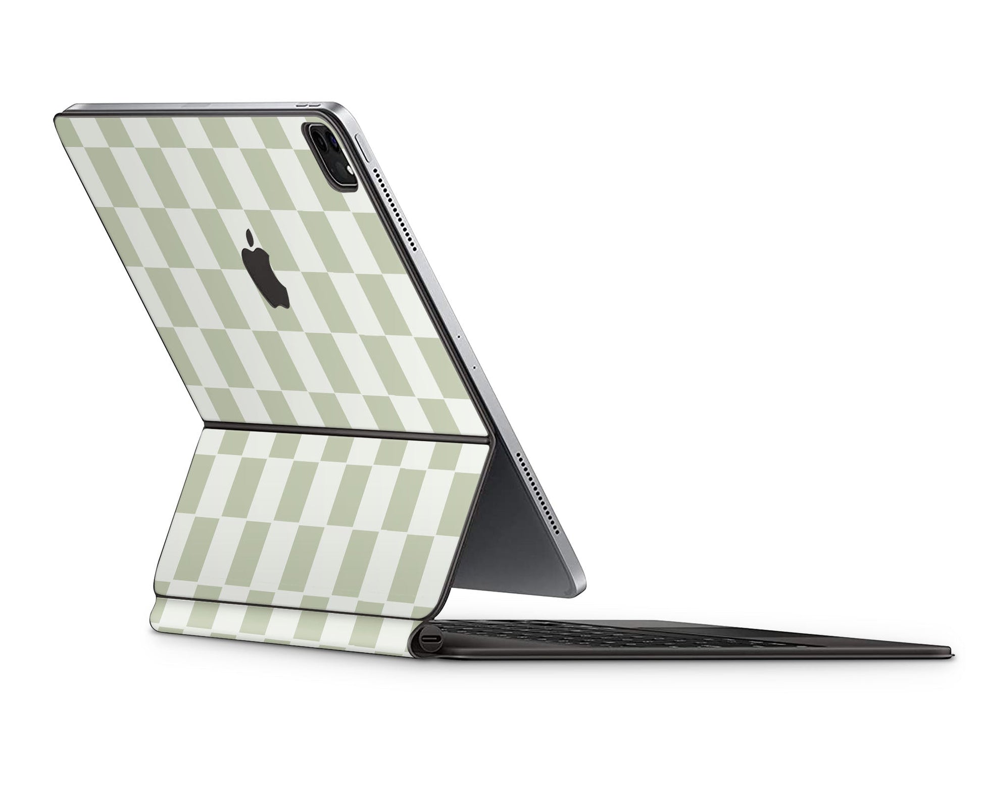 Lux Skins Magic Keyboard Matcha Checkered iPad Pro 11" (M4) Skins - Pattern Artwork Skin