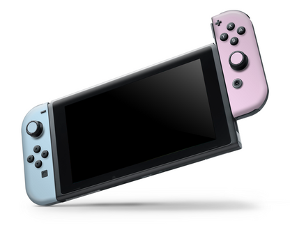 Classic Baby Pink Blue Nintendo Switch OLED Skin