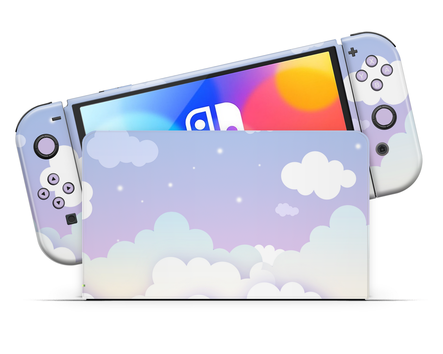 Sweet Purple Lunar Pastel Nintendo Switch OLED Skin