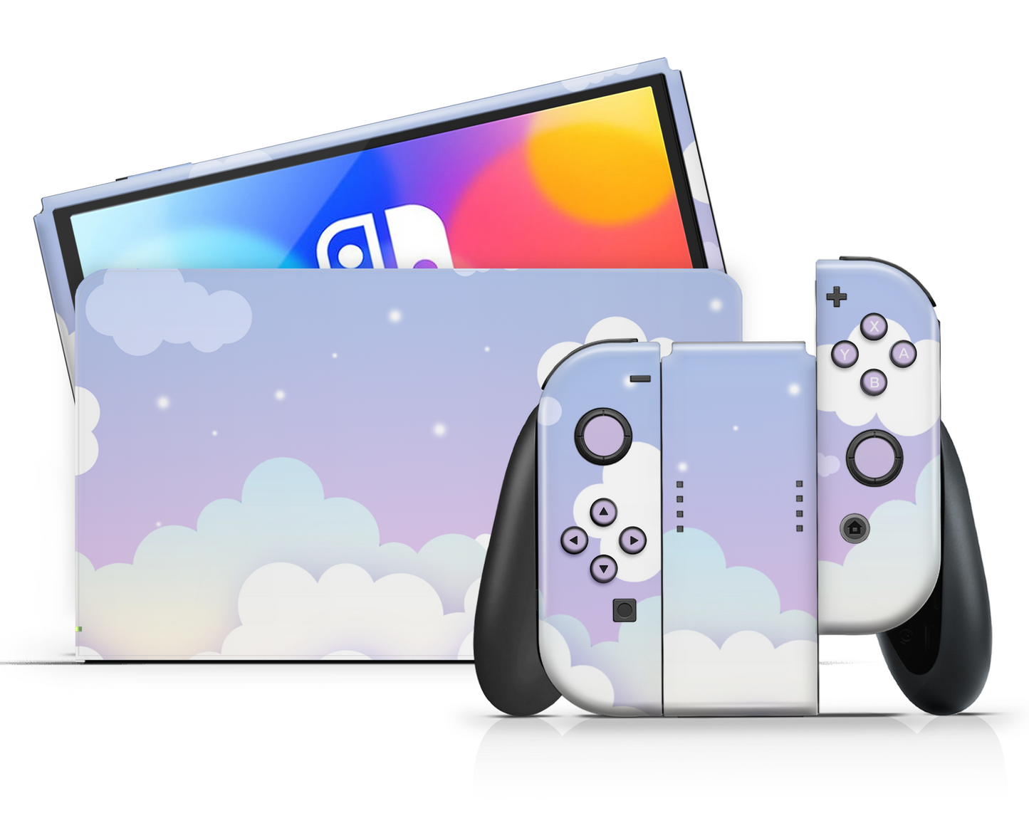 Sweet Purple Lunar Pastel Nintendo Switch OLED Skin