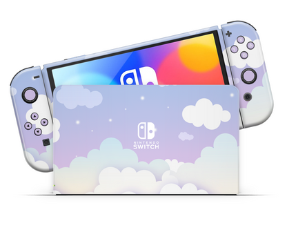 Sweet Purple Lunar Pastel Nintendo Switch OLED Skin