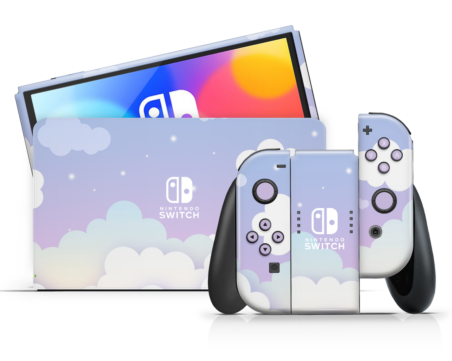 Sweet Purple Lunar Pastel Nintendo Switch OLED Skin