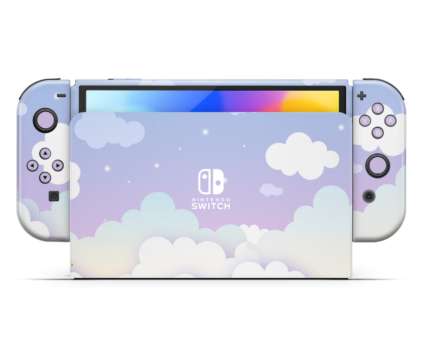 Sweet Purple Lunar Pastel Nintendo Switch OLED Skin